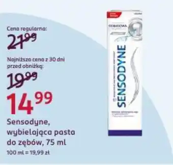 Rossmann Sensodyne, wybielajaca pasta do zebów oferta