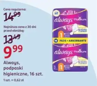 Rossmann Always, podpaski higieniczne oferta