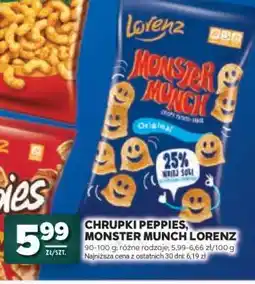 Stokrotka Market Chrupki Peppies, Monster Munch Lorenz oferta