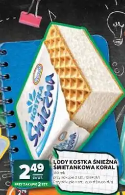 Stokrotka Market Lody Kostka Śnieżna śmietankowa Koral oferta