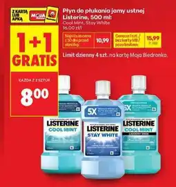 Biedronka Płyn do płukania jamy ustnej Listerine 500 ml oferta