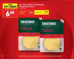 Biedronka Ser żółty Salami w plastrach Światowid , 300 g oferta