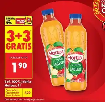 Biedronka Sok 100% jabłko Hortex, 1l oferta