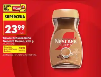 Biedronka Kawa rozpuszczalna Nescafé Crema 200 g oferta