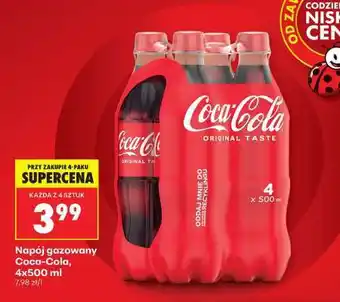 Biedronka Napój gazowany Coca Cola 4x500 ml oferta