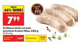 Biedronka Kielbasa biała surowa premium Kraina Mięs 500 g oferta