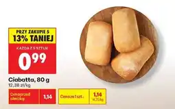 Biedronka Ciabatta 80 g oferta
