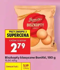 Biedronka Biszkopty klasyczne Bonitki, 180 g oferta
