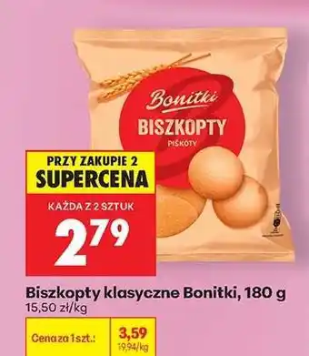 Biedronka Biszkopty klasyczne Bonitki, 180 g oferta