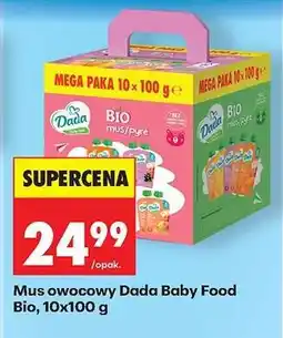 Biedronka Mus owocowy Dada Baby Food Bio, 10x100 g oferta