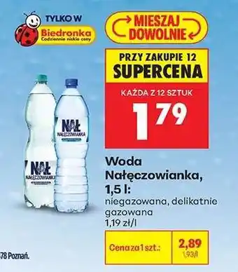 Biedronka WODA NAŁĘCZOWIANKA 1,5 L oferta