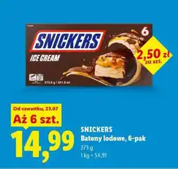 Lidl SNICKERS Batony lodowe, 6-pak oferta