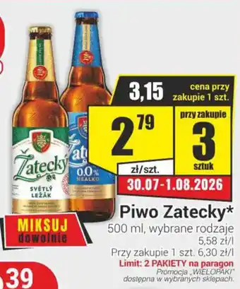 Delikatesy Sezam Piwo Zatecky oferta