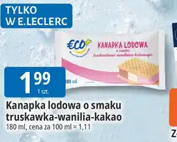 E.Leclerc Kanapka lodowa o smaku truskawka-wanilia-kakao Eco+ oferta