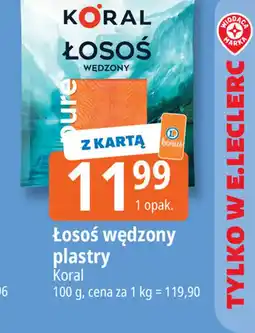 E.Leclerc Łosoś wędzony plastry Koral oferta