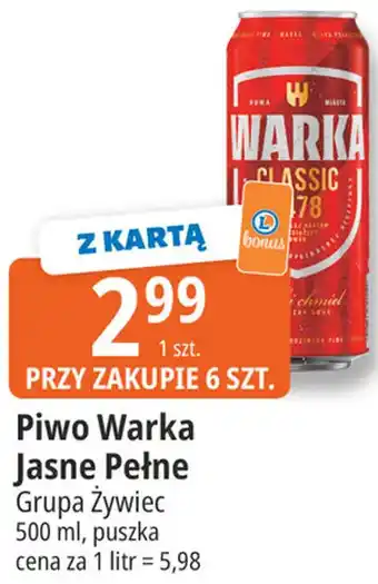 E.Leclerc Piwo Warka Jasne Pełne oferta