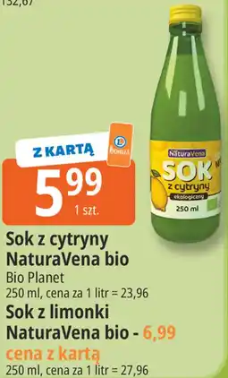 E.Leclerc Sok z cytryny NaturaVena bio oferta