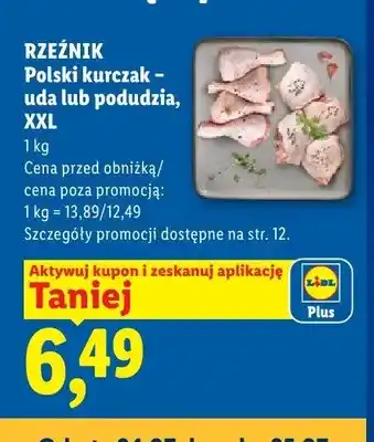 Lidl Polski kurczak - uda XXL Rzeźnik oferta