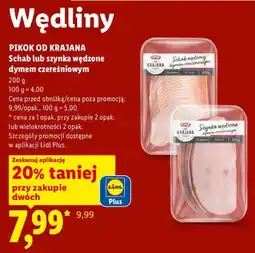 Lidl Schab wędzony dymem czereśniowym Pikok oferta