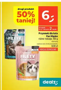 Dealz Przysmaki dla kota Pan Mięsko Filety z makreli oferta