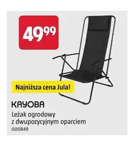 Jula Leżak ogrodowy KAYOBA z dwupozycyjnym oparciem oferta