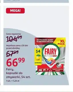 Rossmann Kapsułki do zmywarki Fairy Platinum Plus oferta