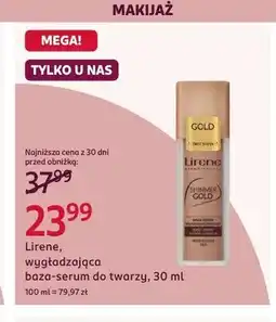 Rossmann Wygładzająca baza-serum do twarzy Lirene Shimmer Gold oferta