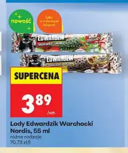 Biedronka Lody Edwardzik czekolada i popcorn Nordis oferta