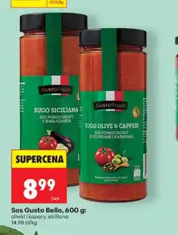 Biedronka Sos Gusto Bello oliwki i kapary oferta
