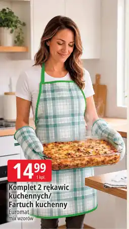 E.Leclerc Komplet 2 rękawic kuchennych/ Fartuch kuchenny Euromat oferta