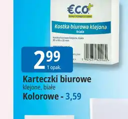E.Leclerc Karteczki biurowe klejone, białe oferta