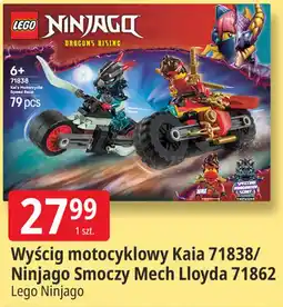 E.Leclerc Wyścig motocyklowy Kaia 71838/Ninjago Smoczy Mech Lloyda 71862 Lego Ninjago oferta