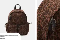 Sinsay Bawełniany plecak w panterkę z ozdobną zawieszką oferta