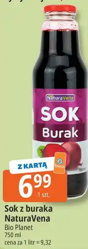 E.Leclerc Sok z buraka NaturaVena Bio Planet oferta