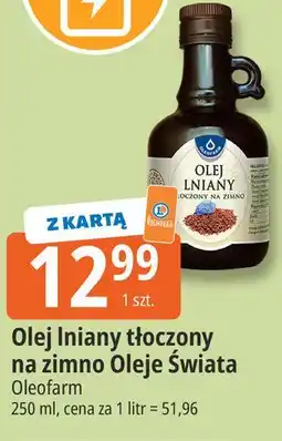 E.Leclerc Olej lniany tłoczony na zimno Oleje Świata Oleofarm oferta