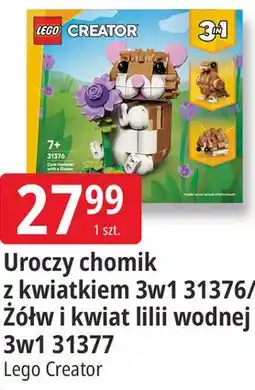 E.Leclerc Uroczy chomik z kwiatkiem 3w1 31376 / Żółw i kwiat lilii wodnej 3w1 31377 Lego Creator oferta