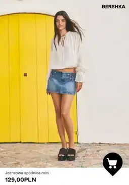 Bershka Spódnica jeansowa mini Bershka oferta