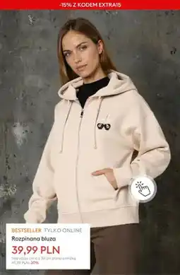 Sinsay Bluza damska rozpinana Lucky Life oferta