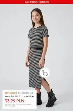 Sinsay Komplet bluzka i spódnica oferta
