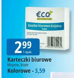 E.Leclerc Karteczki biurowe klejone kolorowe Eco+ oferta