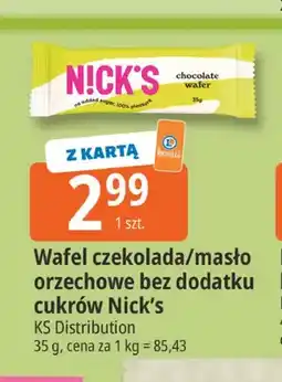 E.Leclerc Wafel czekoladowy bez dodatku cukrów Nick's KS Distribution oferta