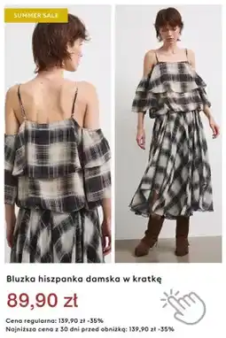 Medicine Bluzka hiszpanka damska w kratkę oferta