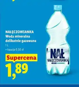 Lidl Woda mineralna delikatnie gazowana Nałęczowianka oferta