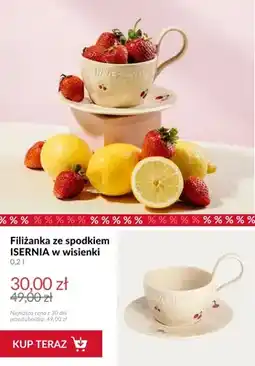 Homla Filiżanka ze spodkiem Isernia w wisienki oferta