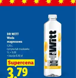 Lidl Woda magnezowa Dr Witt truskawka oferta
