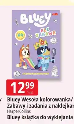 E.Leclerc Książka Bluey Wesoła kolorowanka Zabawy i zadania z naklejkami oferta