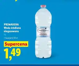 Lidl Woda źródlana niegazowana Primavera oferta