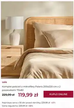 Home&You Komplet pościeli z mikrofibry Paleris 200x220 cm z 2 poszewkami 70x80 cm oferta