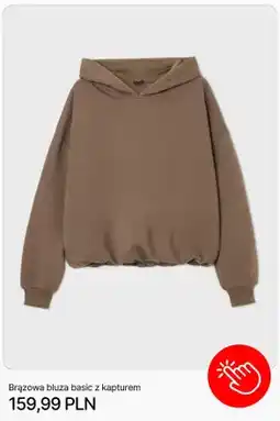 Cropp Bluza z kapturem Cropp basic brązowa oferta
