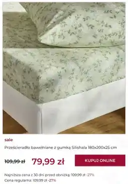 Home&You Prześcieradło bawełniane z gumką home&you Silishala oferta